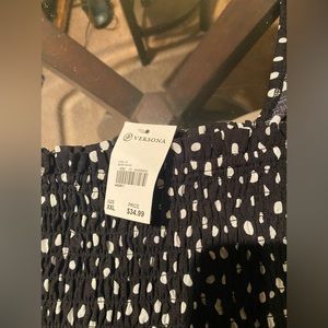 Black and White Poka Dots crop top